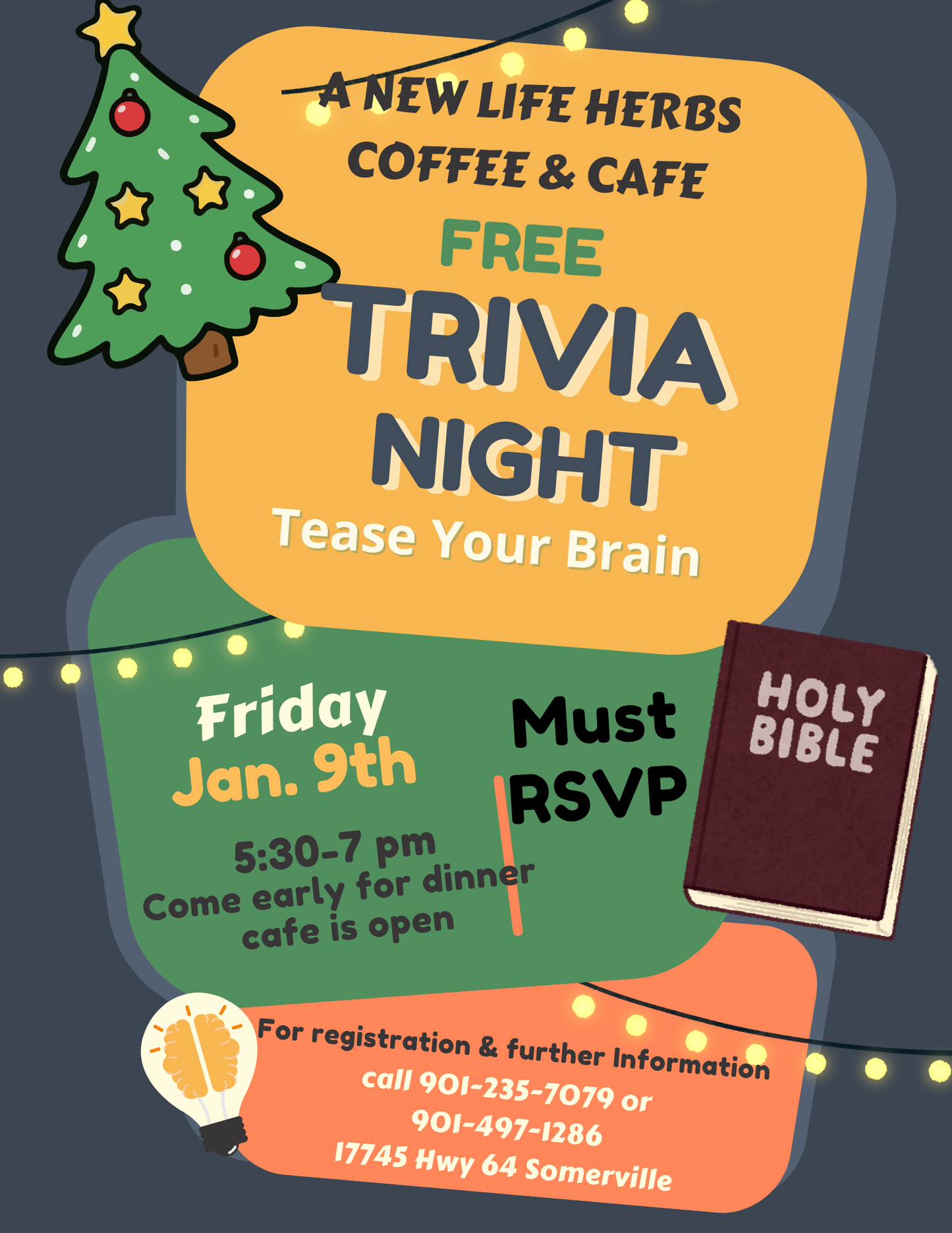 Trivia Night January 2nd 5:30-7pm