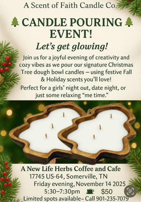 Let’s get glowing!  Candle pouring event!