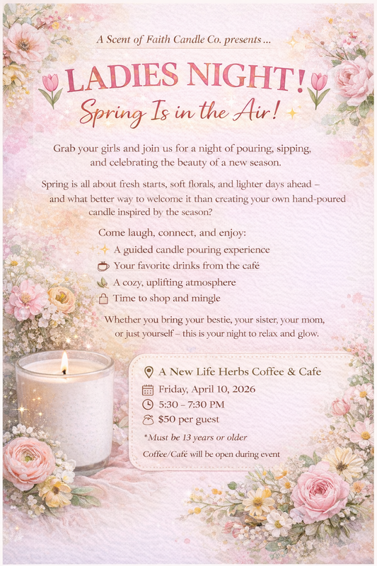 Ladies Night Candle Pouring Event, April 10, 2026